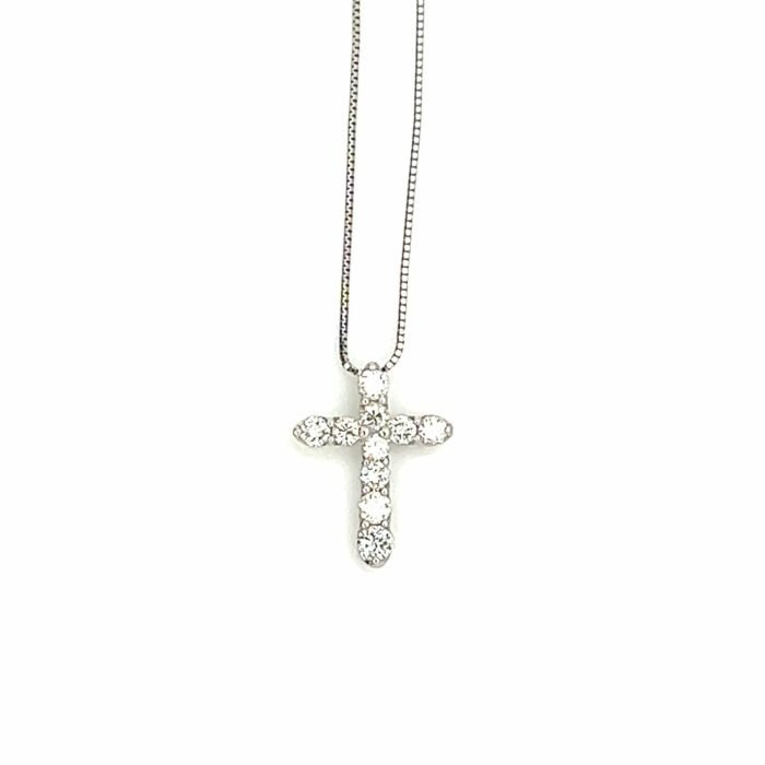 5cf6a1c0b2a98afd24cd12b59482457c-1 Diamond Cross Necklace - Image 1
