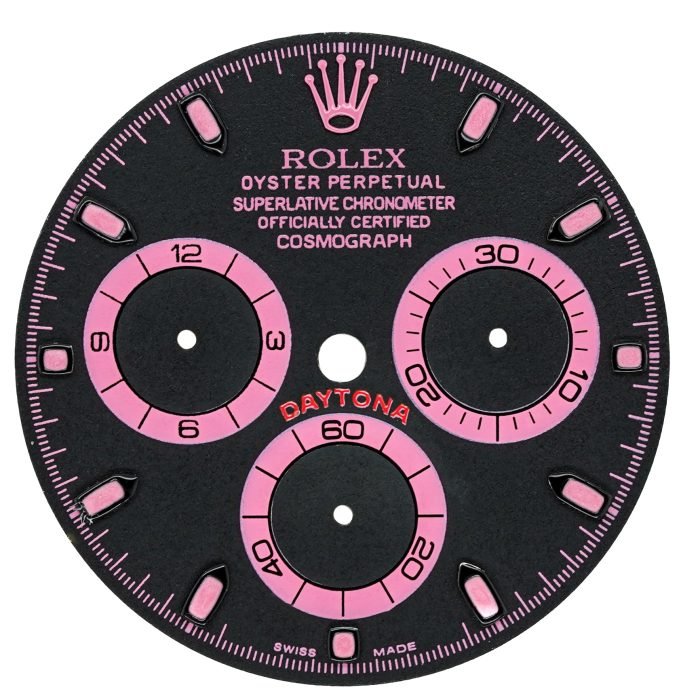3cHGJSVdTcevTUsnCWBF Black with Pink Accents Dial - Image 1