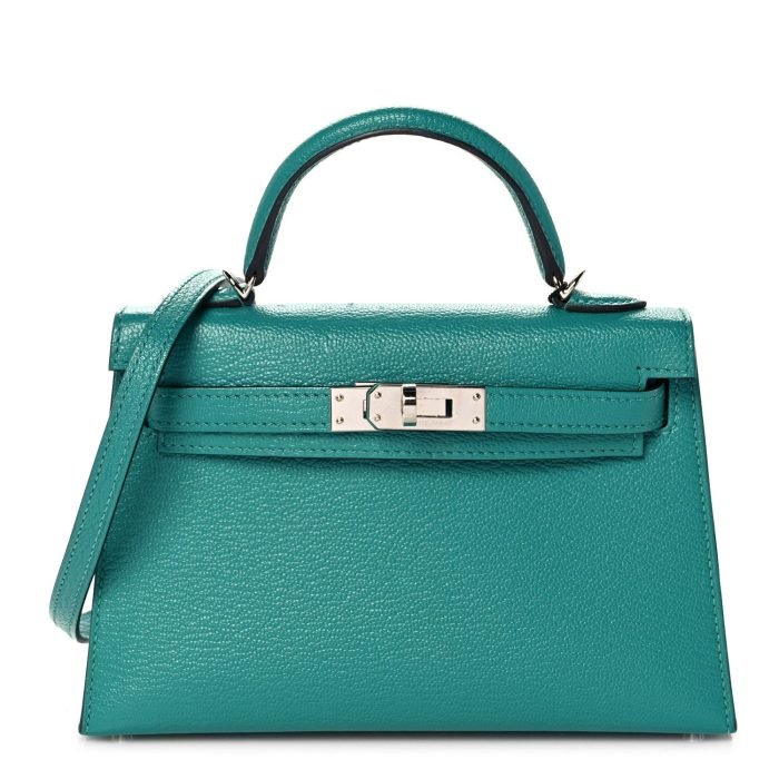 media.nlid21537c7914678h_gm7caXu-0QfxlA-MERe_WEpDqmqvhFFUtcvp_-L3l27OSDK Hermes Handbags Kelly 20 Vert Verone/Belu Zanzibar Chevre Mysore Palladium Hardware - Image 1