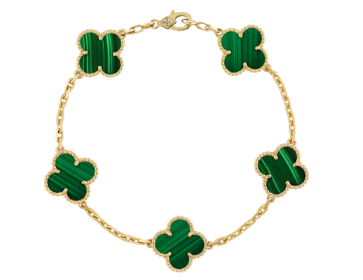 43wl5aMRFKPxj02DW9Eg Platinum Jewelry Vintage Alhambra Malachite - Image 1