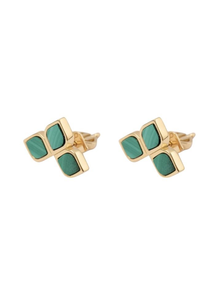 EZEIA Zellige Malachite Studs - Image 1