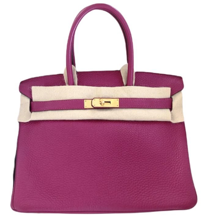 d0jFVWrySkikwVvLz9sF Hermes Handbags Birkin 25 Anemone Togo Gold Hardware - Image 1