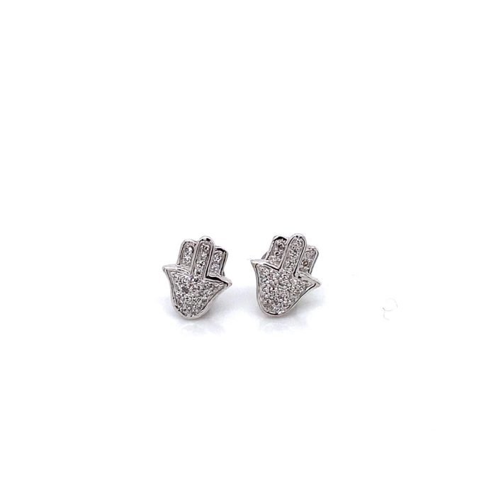 media.nlid17446c7914678hc741PCOk8Fxb2CL_KW64HSWk-1BpbkRFhb3_EgiYLPesWAFb Platinum Jewelry Hamsa Earrings - Image 1