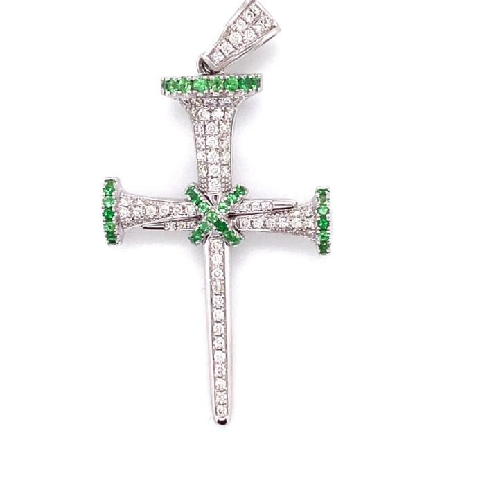 media.nlid9987c7914678hkh4HKw1wzJ8oPjxcpcF3JHm6IQzbQ2RiPf8PZuEuLQ1cTuep White Gold Cross Charm - Image 1