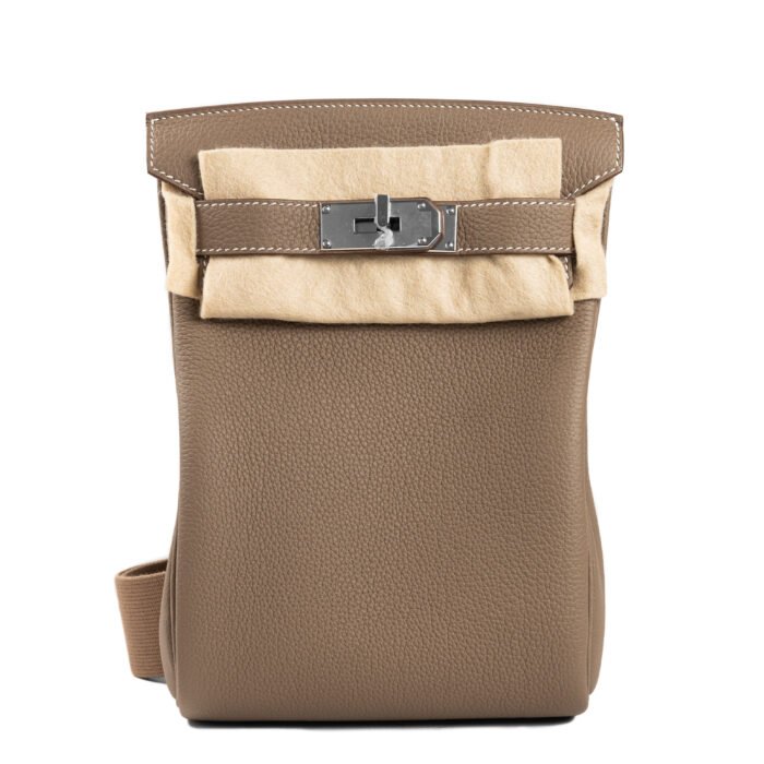 6XDGcwf7St6zlm6BqXom Hermes Handbags Hac A Dos Etoupe PM Palladium Hardware - Image 1