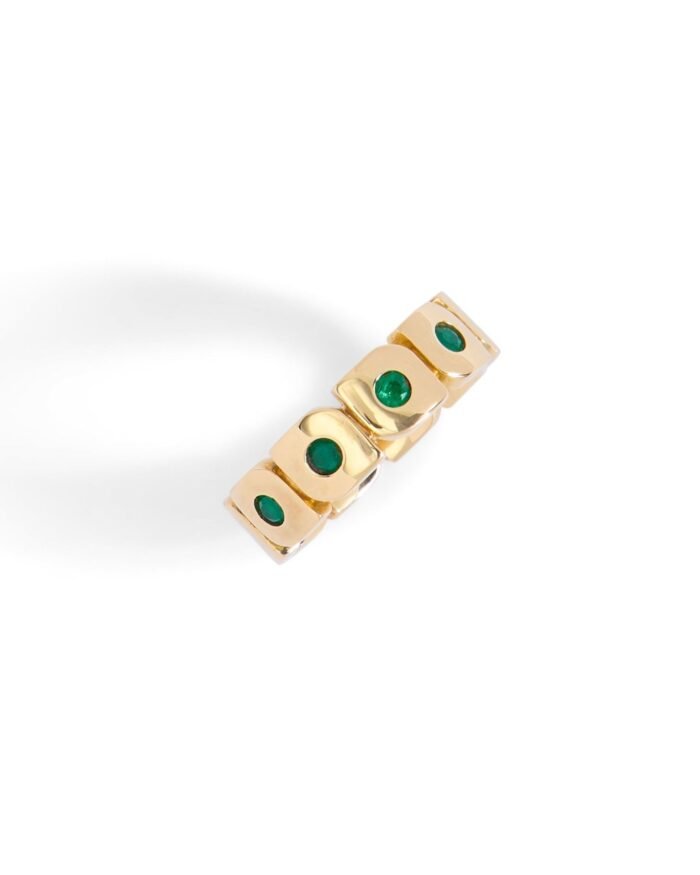 EZEIA Logograph Emerald Ring - Image 1