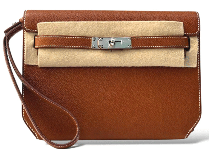 Hermes Handbags Kelly Depeche 25 Barenia  with Palladium Hardware - Image 1