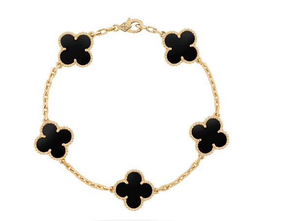 nJU4XN2ThKgMUp9T2ZWe Platinum Jewelry Vintage Alhambra Onyx - Image 1