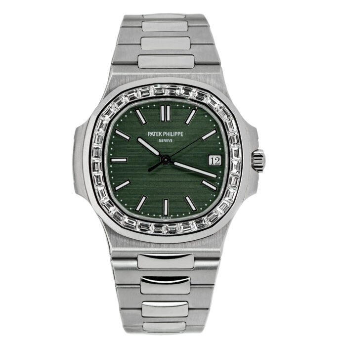 Patek Philippe 5711-1300A-001 Green Dial Baguette Bezel Custom - Image 1