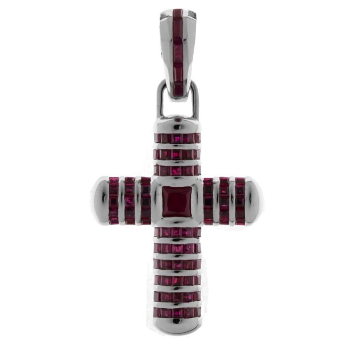 vwGGslzJQdbu1VPLO9KJ EZEIA Crimson Dose Cross Pendant - Image 1