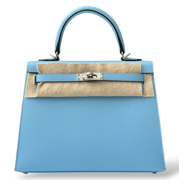 Hermes Handbags Hermes Kelly 25 Celeste Epsom Palladium Hardware - Image 1