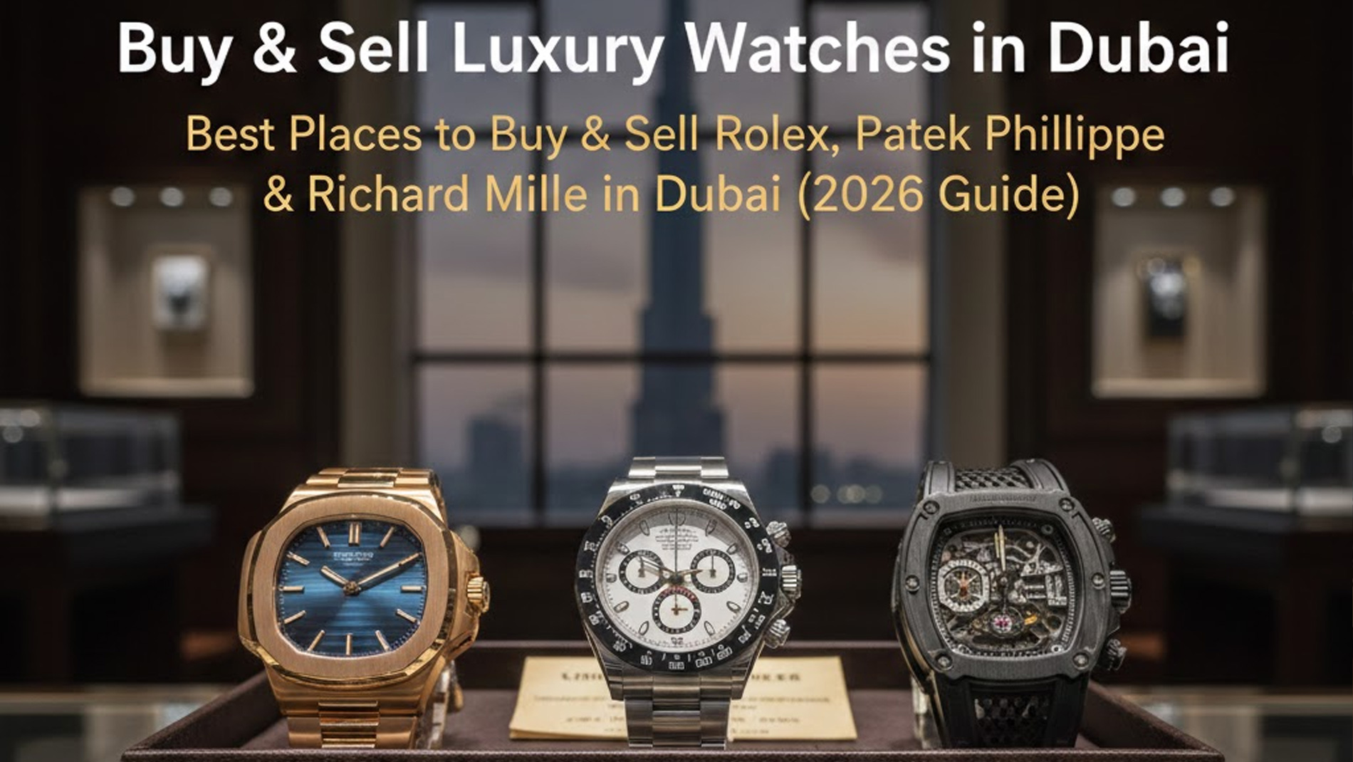 Best Places to Buy & Sell Rolex, Patek Philippe & Richard Mille in Dubai