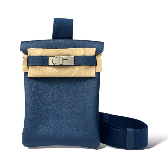 Hermes Handbags Hac A Dos PM Bleu Tie Togo Palladium Hardware - Image 1