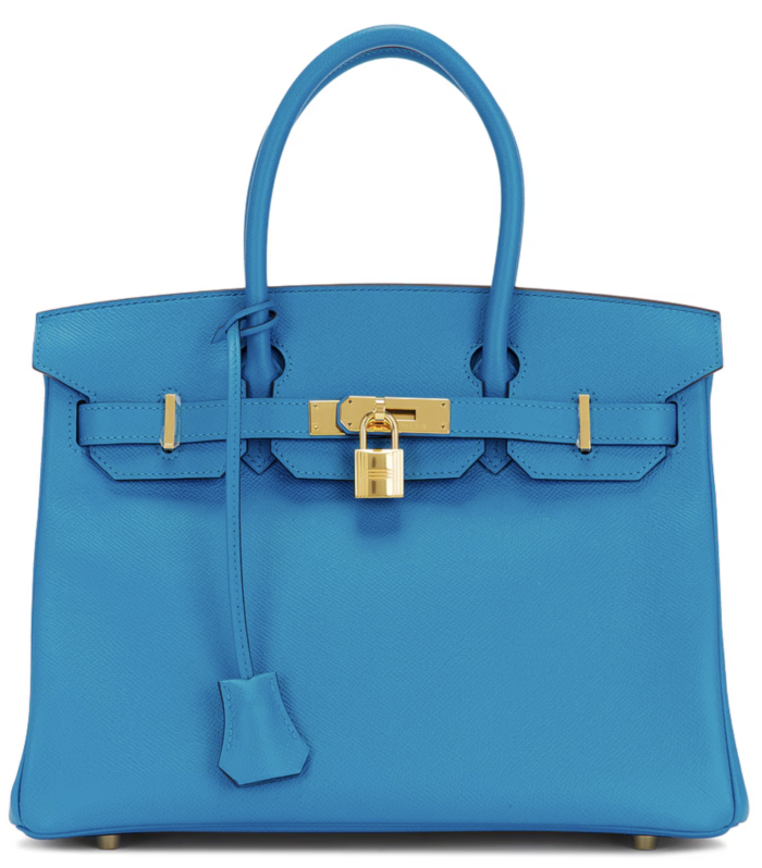 Hermes Handbags Hermes Birkin25 Blue zellige Togo Gold Hardware - Image 1