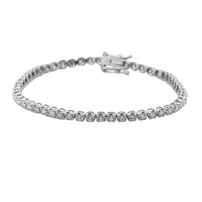 Platinum Jewelry Tennis Bracelet - Image 1