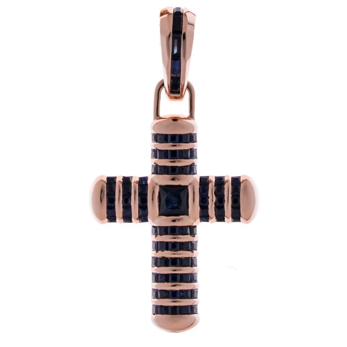 EZEIA Blue Dose Cross Pendant - Image 1