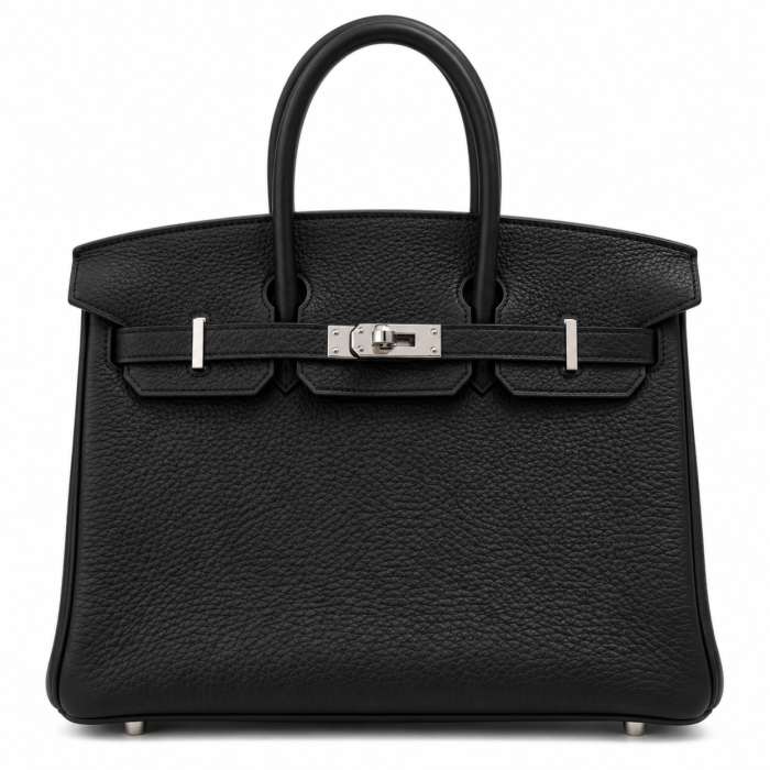 Hermes Handbags Hermes Birkin25 Black Togo Silver Hardware - Image 1